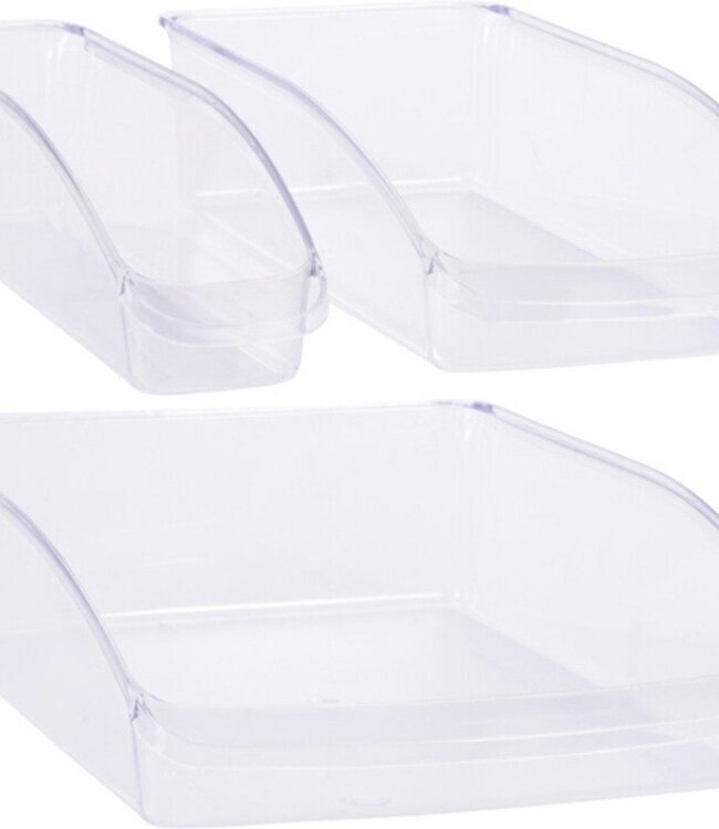 Koelkast Opbergbakken – Set van 3 – Transparant