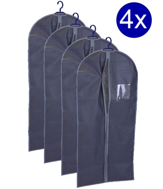 Garment Bag with Zipper – Grey – Set of 4