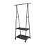 Ceruzo Clothing Rack with Shelves – Black