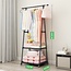 Clothing Rack with Shelves – Rolling – Black