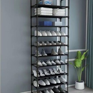 Ceruzo Shoe Rack – 10-Tier – Black