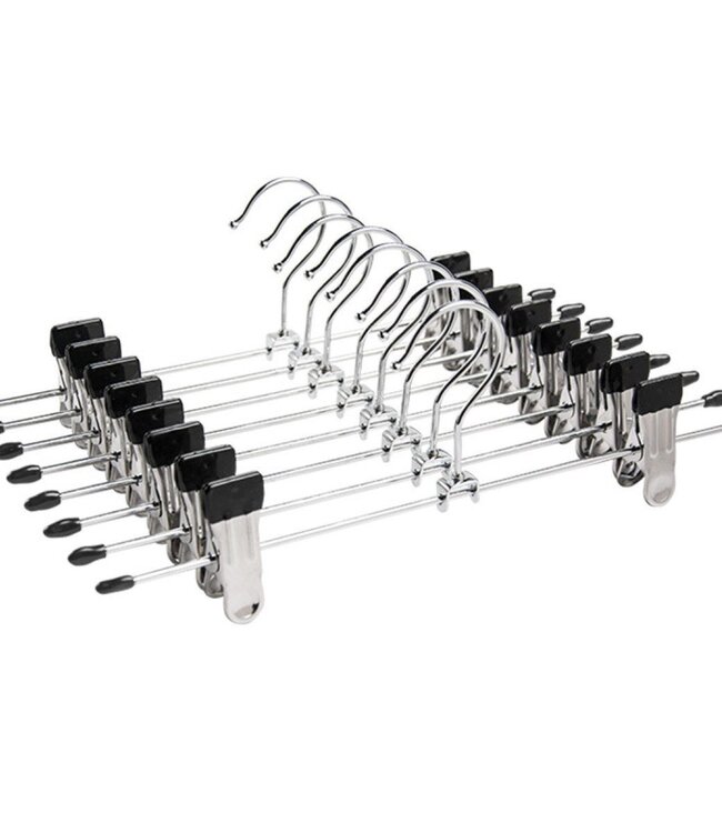 Set van 20 Kledinghangers met Clip – Verstelbaar – Mangaanstaal