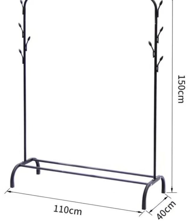 Clothing Rack –  Metal – Black