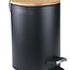Soft Close Trash Can with Foot Pedal – Bamboo Lid – 3 Liters