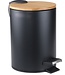 Soft Close Prullenbak met Voetpedaal – Bamboe Deksel – 3 Liter