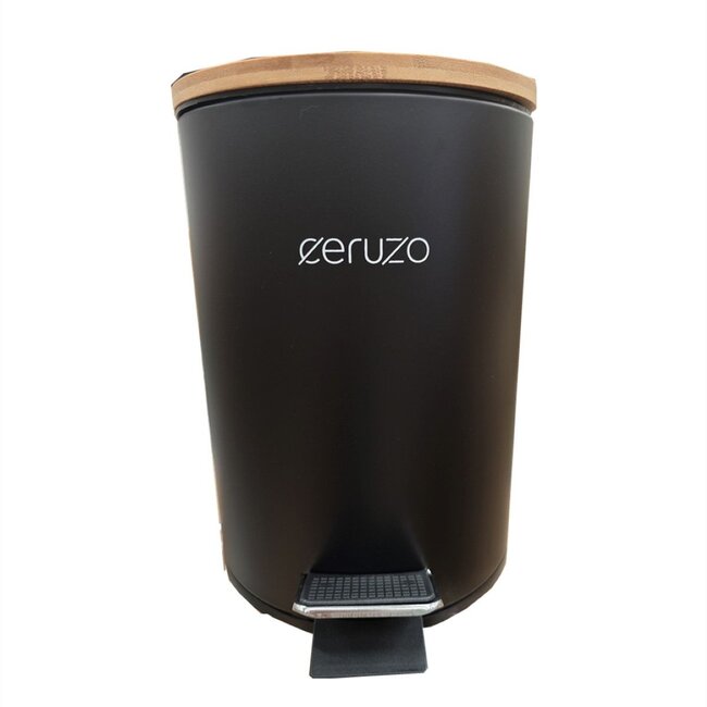 Soft Close Trash Can with Foot Pedal – Bamboo Lid – 3 Liters