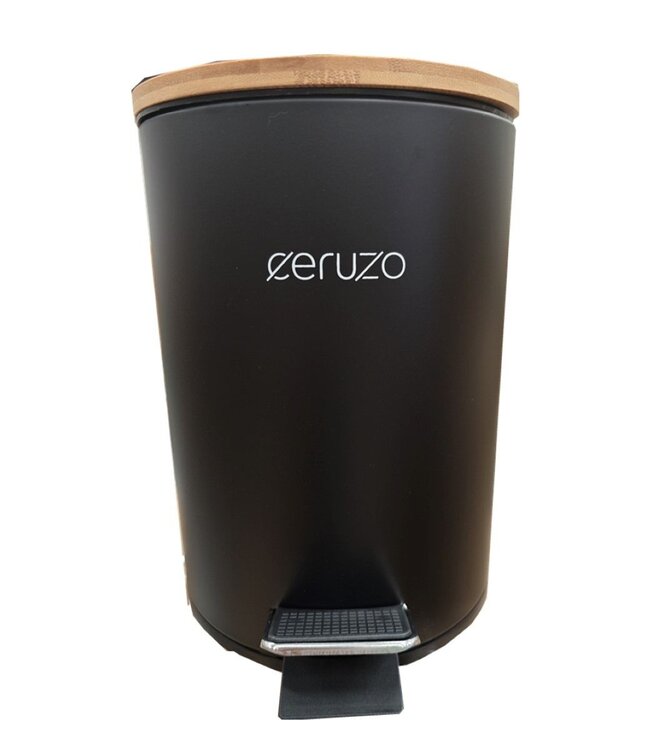 Soft Close Trash Can with Foot Pedal – Bamboo Lid – 3 Liters