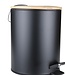 Soft Close Prullenbak met Voetpedaal – Bamboe Deksel – 5 Liter