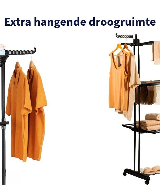 Foldable Drying Rack with Wheels – 24 Clotheslines