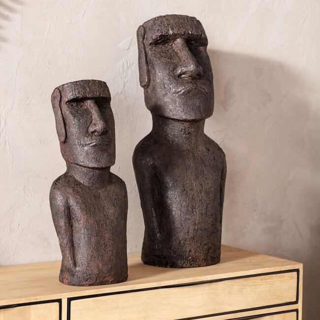 Moai Easter Island Statue - 34x26x80cm - Gray