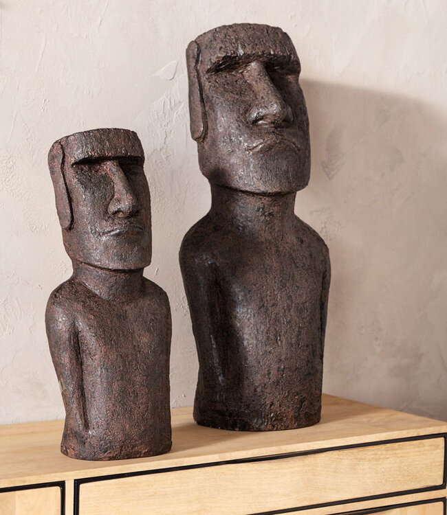 Moai Easter Island Statue - 34x26x80cm - Gray