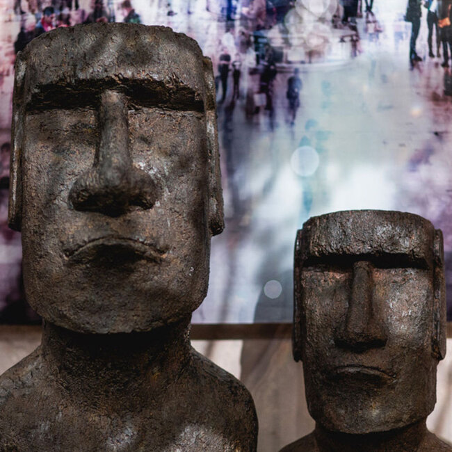 Moai Easter Island Statue - 34x26x80cm - Gray