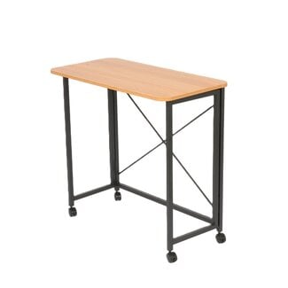 Ceruzo Wall table - Folding table top - Black frame - With wheels