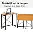 Ceruzo Wall table - Folding table top - Black frame - With wheels