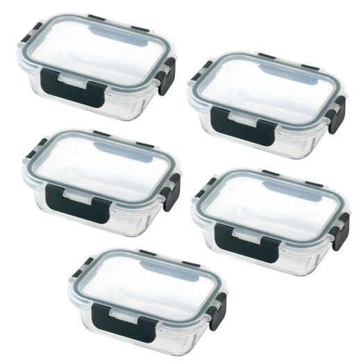Ceruzo Glazen meal prep bakjes – Set van 5