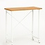 Wall Table – Folding Tabletop – White Frame – With Wheels