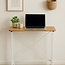 Wall Table – Folding Tabletop – White Frame – With Wheels