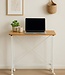 Wall Table – Folding Tabletop – White Frame – With Wheels