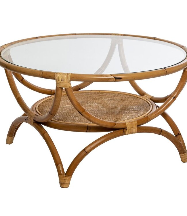 Rattan Side Table - Farah - D90 cm