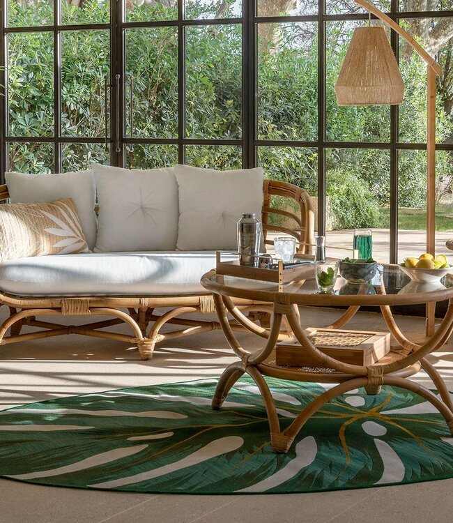 Rattan Side Table - Farah - D90 cm