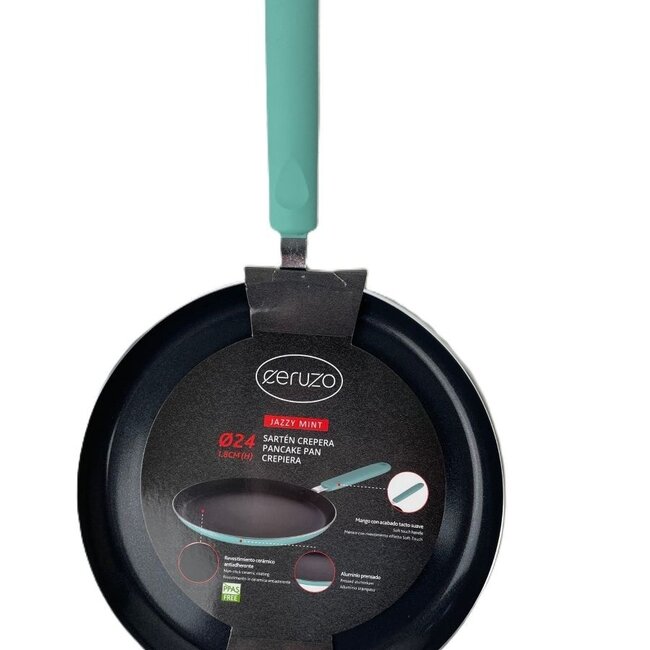 Pannenkoekenpan PFAS vrij - 24 cm - jazzy mint