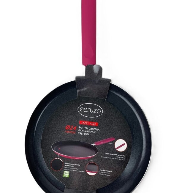 Pannenkoekenpan PFAS-vrij – 24 cm – Jazzy Pink