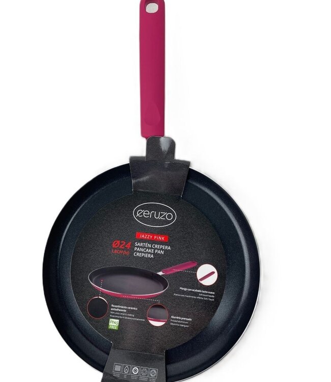 PFAS-Free Pancake Pan – 24 cm – Jazzy Pink