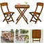 3-Piece Folding Bistro Set - Garden Table and Chairs