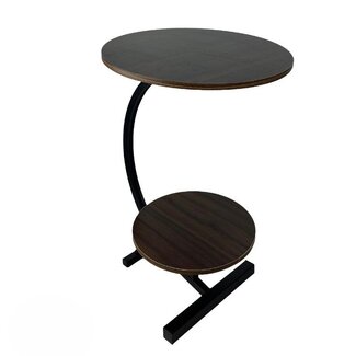 Ceruzo Side Table – Double Tabletop – Brown