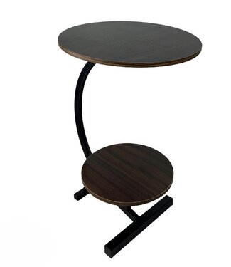 Ceruzo Side Table – Double Tabletop – Brown