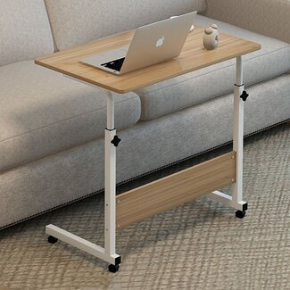 Ceruzo Laptop Table – Mobile Overbed Table – Adjustable Height
