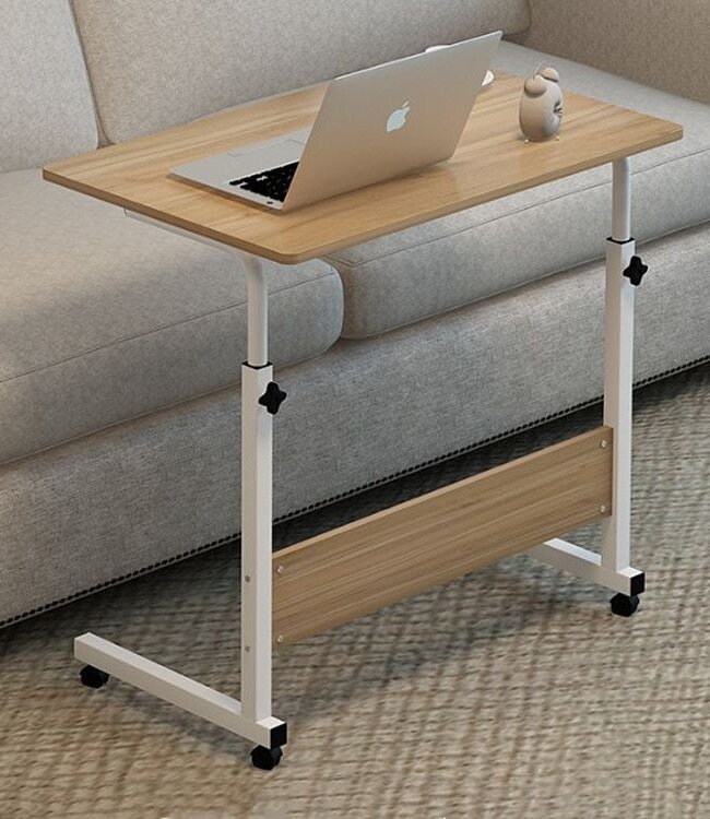 Laptoptafel – Verrijdbare Bedtafel – Verstelbaar in Hoogte