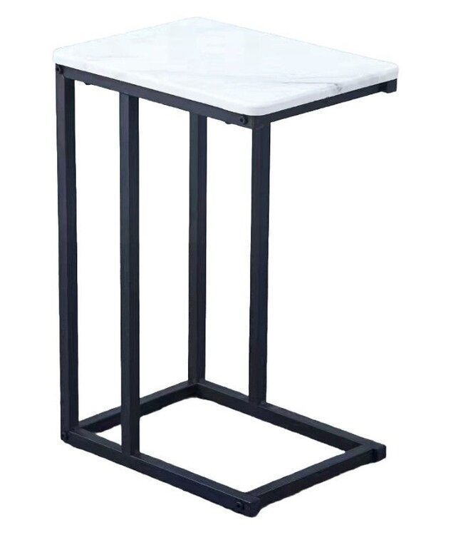 Side Table - Couch Table - White Marble Look