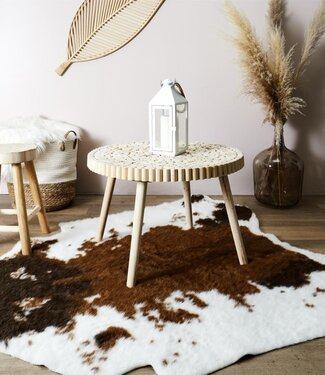 Log Coffee Table D60 Beige – Round