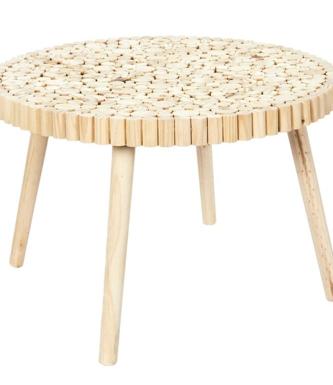 Log Salontafel D60 Beige – Ronde Tafel