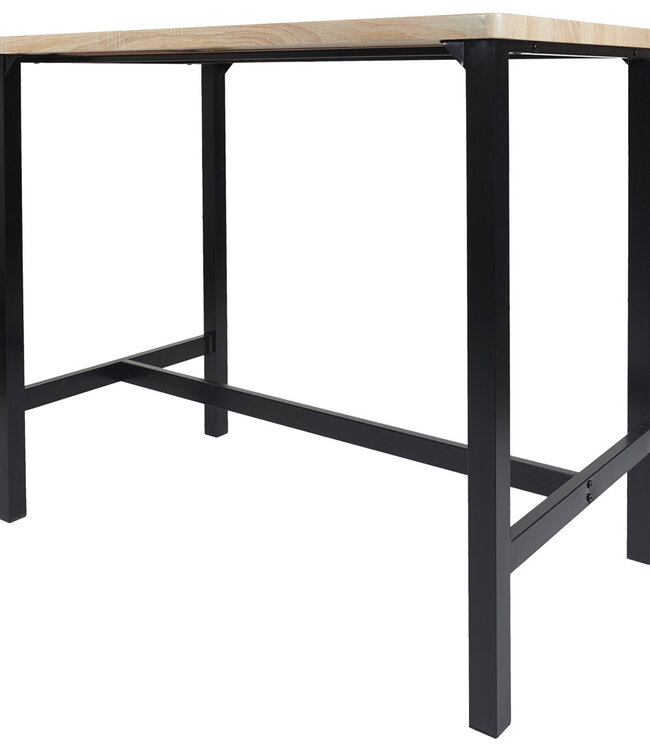 Tafel met 4 Krukjes – Industrieel Loka Set met IJzeren Frame