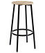 Tafel met 4 Krukjes – Industrieel Loka Set met IJzeren Frame