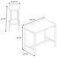 Table with 4 Stools – Industrial Loka Set with Iron Frame