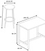 Tafel met 4 Krukjes – Industrieel Loka Set met IJzeren Frame
