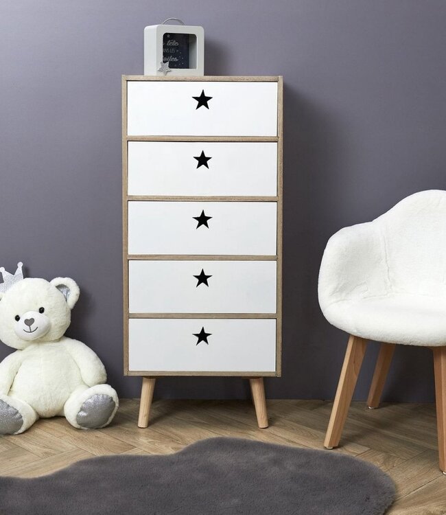 Like a Star" Clothes Drawer Cabinet – 5 Drawers