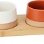 Serveerset met Tapasplank – Bamboe & Stoneware