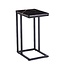 Stylish Black-Pink Marble Side Table – Metal & MDF
