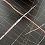 Stylish Black-Pink Marble Side Table – Metal & MDF