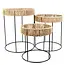 Set of 3 Round Side Tables – Blue Lagoon