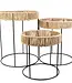 Set of 3 Round Side Tables – Blue Lagoon