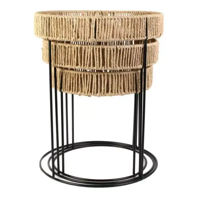 Set of 3 Round Side Tables – Blue Lagoon