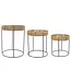 Set of 3 Round Side Tables – Blue Lagoon