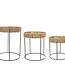 Set of 3 Round Side Tables – Blue Lagoon