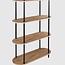Cobe 4-Shelf Display Rack – Black Frame – 113 cm