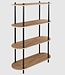 Cobe 4-Shelf Display Rack – Black Frame – 113 cm